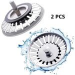 Bouchon vier - inox - universel - 84 mm - rsistant  lusure - 2 pices