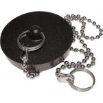 Bouchon de lavabo d : 40mm - noir - boutte - a tirette - laiton - chaine 30cm Bouchon de lavabo d : 40mm - noir - boutte - a tirette - laiton - chaine 30cm