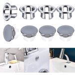 Bouchon trop plein lavabo 8 pices bouchon trop plein evier 20mm - 25mm argent