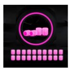 Bouchons de valve - 20 pices - universels - fluorescents - diamtre 8 mm