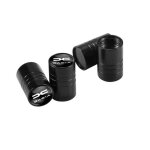 Bouchons de valve - dacia - noir a - m�tal - accessoires voiture - 4 pi�ces
