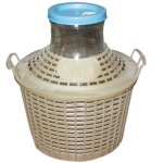 Bonbonne en verre - emsa - grand col - 10l - transparent - rond