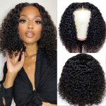 Boucls bob perruque lace front perruque cheveux humains court brsilienne vierge cheveux naturel noir ...