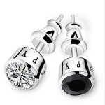 Boucles doreilles - bijoux t - diamant - simple et  la mode - hommes - blanc
