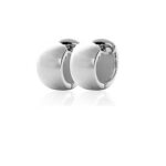 Boucles doreilles - bijouxia - cr�oles �paisses rondes - argent massif 925 - 14mm - 8mm d�paisseur