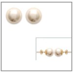 Boucles doreilles - bijouxia© - perles de majorque - plaqué or 18 carats - 10mm - beige nacré Boucles doreilles - bijouxia© - perles de majorque - plaqué or 18 carats - 10mm - beige nacré