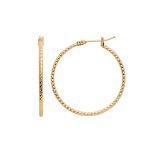 Boucles doreilles - brillaxis - cr�oles cisel�es 30 mm - plaqu� or - dor� - femme