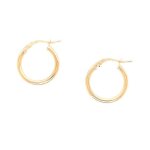 Boucles doreilles - brillaxis - cr�oles or jaune 18 carats 12 mm - poin�on 750 / 1000 - femme - jaune ...