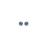 Boucles doreilles - centmille - laura - argent massif - cristal bleu - clou et puce
