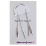 Boucles doreilles cha�ne pendantes en argent massif 925 / 000 - bijouxia - pendant - crochet - femme