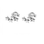 Boucles doreilles clouspuces �toiles 8x3mm argent massif 925���garanti