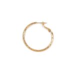 Boucles doreilles cr�oles 30 mm - plaqu� or - femme