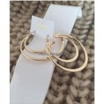 Boucles doreilles créoles double anneaux en plaqué or 18 carats - bijouxia - doré - femme Boucles doreilles créoles double anneaux en plaqué or 18 carats - bijouxia - doré - femme