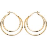 Boucles doreilles créoles double anneaux plaqué or 750 / °°°garanti Boucles doreilles créoles double anneaux plaqué or 750 / °°°garanti