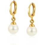 Boucles doreilles - créoles - femme - perle - 10 mm - blanc - plaqué or jaune 750 / 1000 - 3 microns Boucles doreilles - créoles - femme - perle - 10 mm - blanc - plaqué or jaune 750 / 1000 - 3 microns