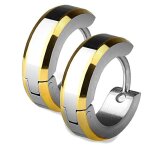 Boucles doreilles créoles mixte homme femme acier bords dorés - marque - modèle - adulte - acier - doré ... Boucles doreilles créoles mixte homme femme acier bords dorés - marque - modèle - adulte - acier - doré ...