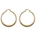 Boucles doreilles cr�oles plaqu� or 18 carats - dor�e - femme