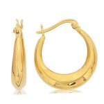 Boucles doreilles cr�oles plaqu� or sf bijoux - ref 101930 - garantie 10 ans