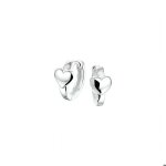 Boucles doreilles - enfant - croles - coeur - argent 925 / 1000 - 12 mm - fermoir clip
