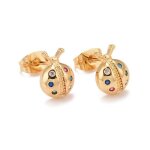 Boucles doreilles - enfant / femme - puces - coccinelle - plaqué or jaune 585 / 1000 - 10 x 7 mm Boucles doreilles - enfant / femme - puces - coccinelle - plaqué or jaune 585 / 1000 - 10 x 7 mm