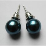 Boucles doreilles - fantaisie - perle bleue - clou - femme - adulte