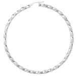 Boucles doreilles femme argent fin 925 - cr�ole - 60mm