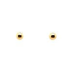 Boucles doreilles femme - brillaxis - boucles doreilles en or 18 carats boule 3mm - couleur de la matire:jaun ...