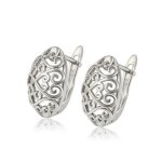 Boucles doreilles - femme - cr�oles - coeur - suspendu - argent 925 / 1000 - 25 x 10 mm