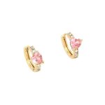 Boucles doreilles - femme / enfant - créoles - coeur - cristal - rose - 12 mm - fermoir clip - plaqué ... Boucles doreilles - femme / enfant - créoles - coeur - cristal - rose - 12 mm - fermoir clip - plaqué ...