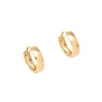 Boucles doreilles - femme / enfant - cr�oles - rondes - jonc - lisse - plaqu� or jaune 750 / 1000 - 3 ...