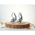 Boucles doreilles - femme / enfant - dormeuses - boule - 5 mm - argent 925 / 1000 - rhodi� - 15 x 10 ...