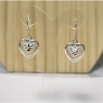 Boucles doreilles - femme - pendantes - coeur - suspendu - ciselé - argent fin 925 / 1000 - 32 x 15 mm ... Boucles doreilles - femme - pendantes - coeur - suspendu - ciselé - argent fin 925 / 1000 - 32 x 15 mm ...