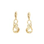 Boucles doreilles - femme - pendantes - tourbillon - motif grec - plaqué or jaune 750 / 1000 - 3 microns ... Boucles doreilles - femme - pendantes - tourbillon - motif grec - plaqué or jaune 750 / 1000 - 3 microns ...
