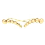 Boucles doreilles - femme - puces - contour lobe - motif - boule - plaqu� or jaune 750 / 1000 - 3 microns ...
