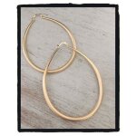 Boucles doreilles - fabricant français - créoles ovales - plaqué or 18 carats - 83 cm - 135 grammes Boucles doreilles - fabricant français - créoles ovales - plaqué or 18 carats - 83 cm - 135 grammes