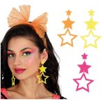 Boucles doreilles - guirca - �toiles - multicolore - polyester - mixte