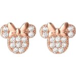 Boucles doreilles - minnie mouse - argent sterling 925 - plaqué or rose - cristaux Boucles doreilles - minnie mouse - argent sterling 925 - plaqué or rose - cristaux