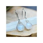 Boucles doreilles pendantes en argent sterling 925 style cr�oles.