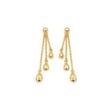 Boucles doreilles pendantes gouttes plaqu� or 750 / 000