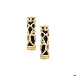 Boucles doreilles pendantes tiki polyn�sien resine force plaqu� or 750 / 000