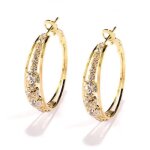 Boucles doreilles en plaqu or 14 carats pour femmes remplies de pierres de cz boucles doreilles en argent ...