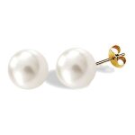Boucles doreilles plaqu or - perles de majorque - clou - puce - laval bijoux