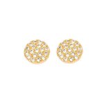 Boucles doreilles puces oxydes de zirconium - jouailla bijoux - clou - plaqu� or - femme