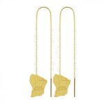 Boucles doreilles traversantes guyane 973 plaqu� or 18 carats 750 / 000