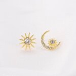 Boucles doreilles asymétriques or pour femme ? boucles doreilles puces lune soleil ? cadeau pour elle ... Boucles doreilles asymétriques or pour femme ? boucles doreilles puces lune soleil ? cadeau pour elle ...