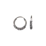 Boucles doreilles - bijouxia - cr�oles tribales 18cm - argent massif 925 / 1000