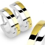 Boucles doreilles clip mixtes - marque - effet argent plaqu� or - anneaux segment�s articul�s
