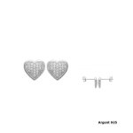 Boucles d oreilles clous argent 925 rhodi coeurs