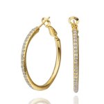 Boucles doreilles croles - dor - 3. 5 cm - or jaune - poinon 750 / 1000 - femme