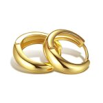 Boucles doreilles - femme - créoles - 18 mm - jonc - bombé - plaqué or jaune 750 / 1000 - 3 microns Boucles doreilles - femme - créoles - 18 mm - jonc - bombé - plaqué or jaune 750 / 1000 - 3 microns